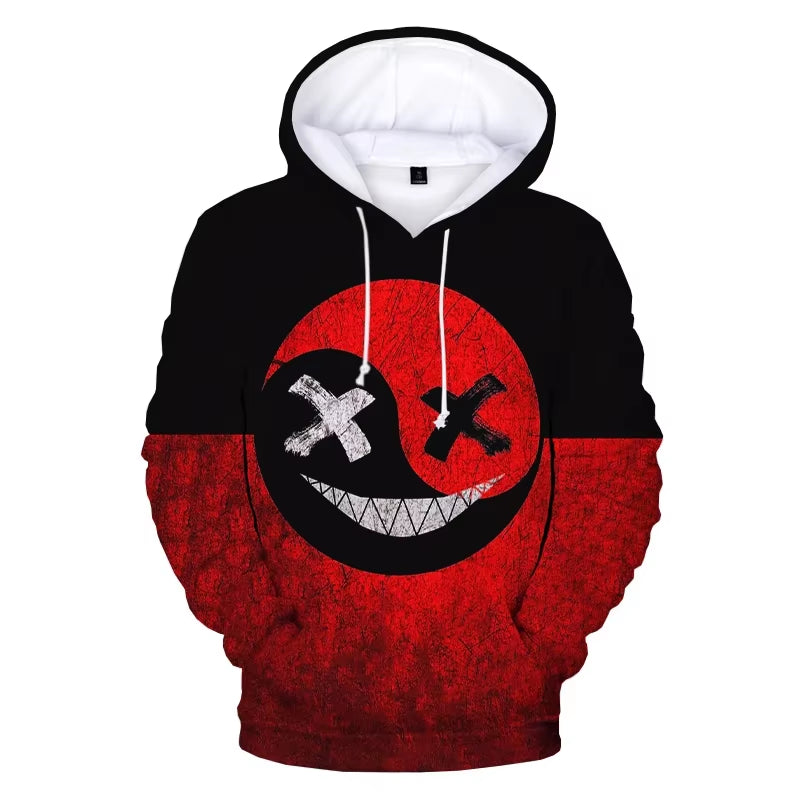 Trendy  Smiley 3D Hoodie -  Casual Style!