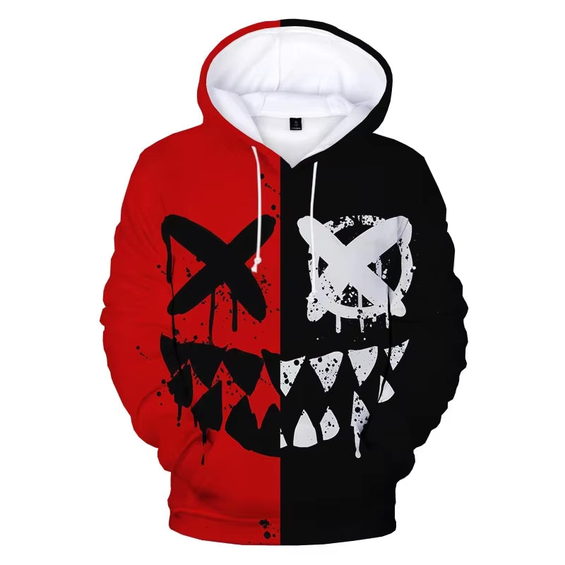 Trendy  Smiley 3D Hoodie -  Casual Style!